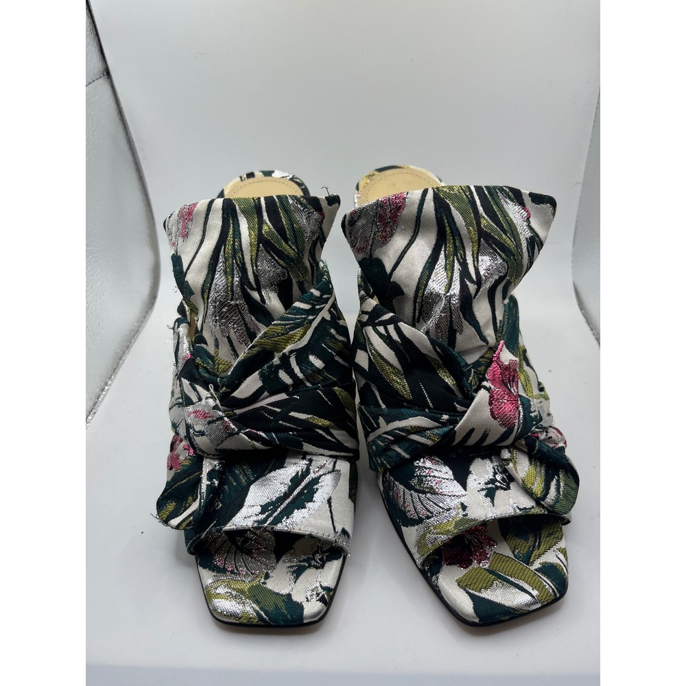 Marc Fisher LTD Women's Mules‎ Floral Print Block Heel Sandals Size 7M